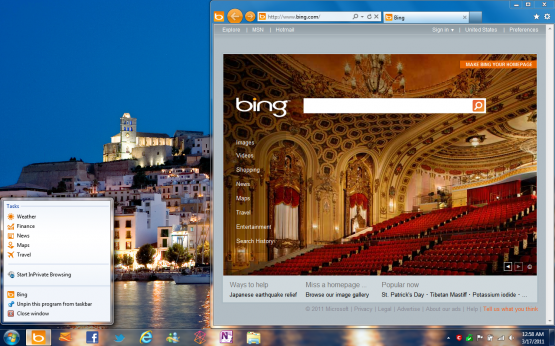 Internet Explorer 9 & Bing