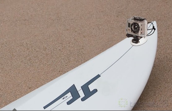 Así es como se ve una GoPro montada en una tabla de surfing / Foto: gopro.com Así es como se ve una GoPro montada en una tabla de surfing / Foto: gopro.com