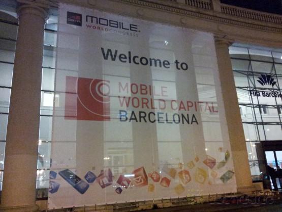 Letrero de bienvenida a MWC2012