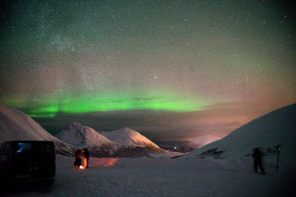 Aurora Borealis en Tromsø, Noruega