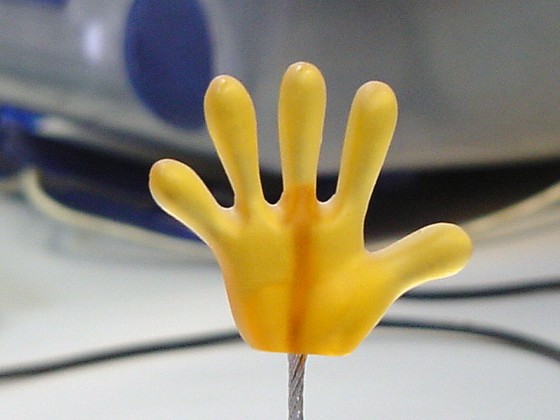 plastic hand five fingers