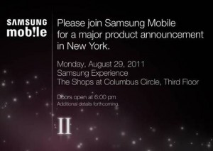 Invitacion para el evento especial donde se espera que anuncien los modelos Galaxy SII en el mercado de Estados Unidos Invitacion para el evento especial donde se espera que anuncien los modelos Galaxy SII en el mercado de Estados Unidos