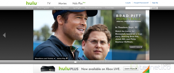 Página de Hulu.com Hulu
