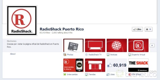 RadioShack PR en Facebook