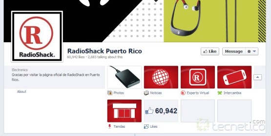 RadioShack PR en Facebook.-after