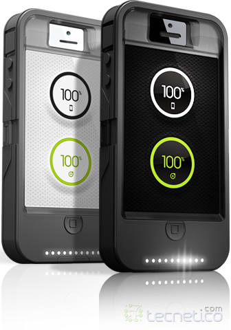 El sistema de OtterBox indica la cantidad de energía disponible en tu equipo y en la batería integrada al "cover". (Foto: OtterBox)