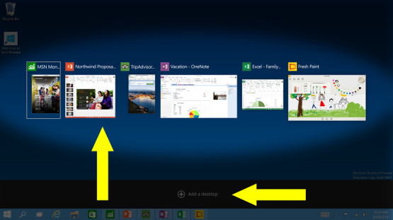 Windows 10 task button