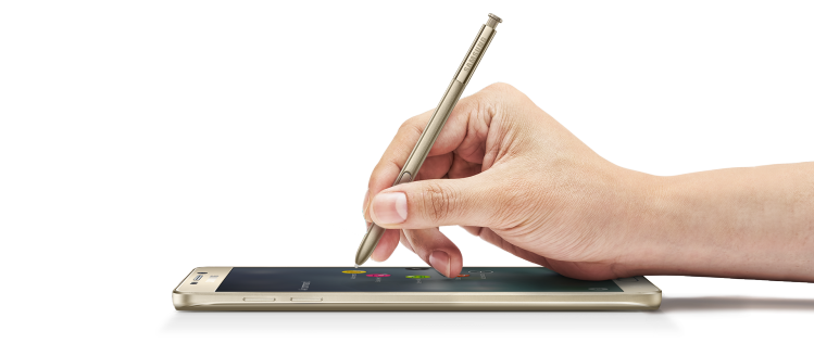 El S Pen en el nuevo Galaxy Note 5 (foto: Samsung)
