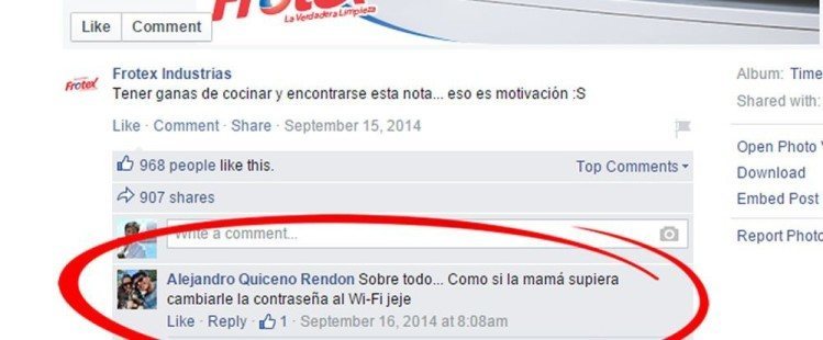 "¡No! Si es que ellos son inocentes y jamás pensarí­an una cosa como esa" (imagen: Industrias Frotex/Facebook)