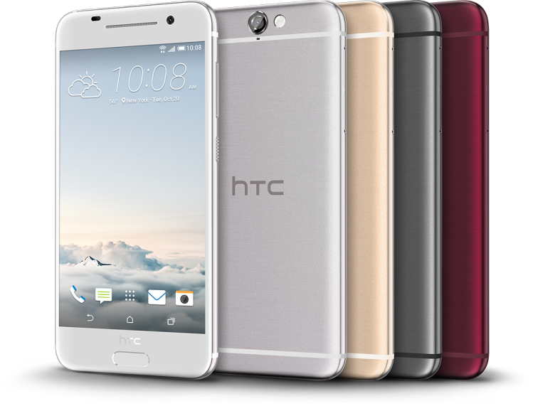 Gama de colores en los que el nuevo One A9 de HTC estará disponible (suministrada)