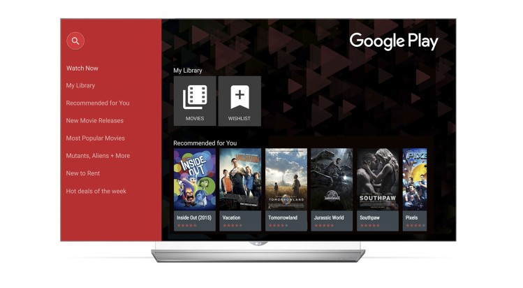 Así­ luce Google Play Movies & TV en los Smart TV de LG (suministrada)