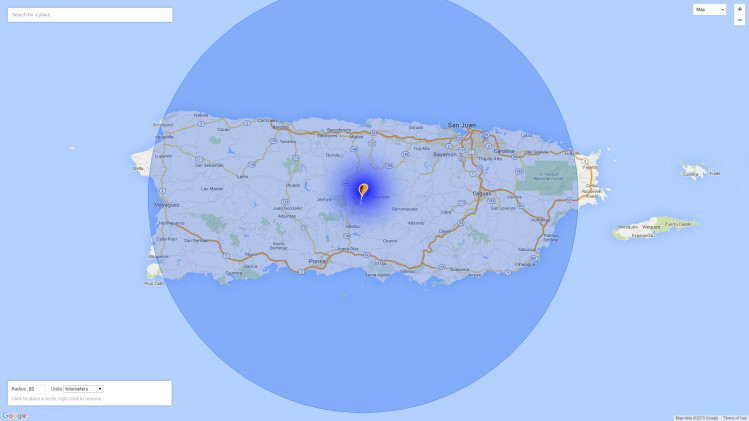 Un sólo globo de Project Loon es capaz de proveer al 100% de la isla principal de Puerto Rico una conexión a internet de hasta 22 mbps (ilustración: Tecnético)