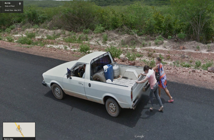 Google Maps Street View, estado de Piauí, Brasil, marzo de 2012