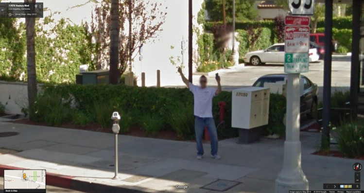 Google Maps Street View, Los Angeles, California EEUU, mayo 2015