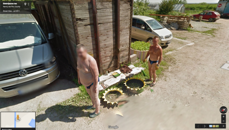 Google Maps Street View, cerca de Narva en Estonia, agosto 2015