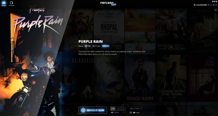 Purple Rain en Popcorn Time 2