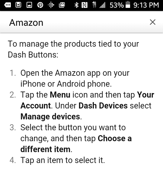 Para escoger qué producto estará asociado con su botón Dash, siga estas instrucciones y listo. Foto Tecnetico.com)