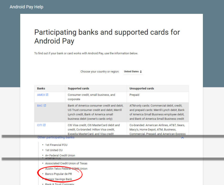 Documento de apoyo/soporte técnico indica a Banco Popular como banco participante (ilustración: Tecnético)