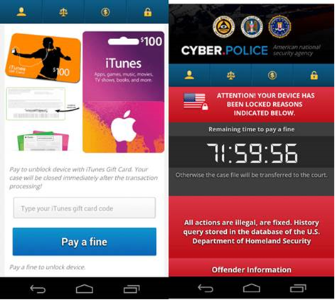 Captura de pantalla del ransomware de nombre "FLocker" (imagen: Trend Micro)