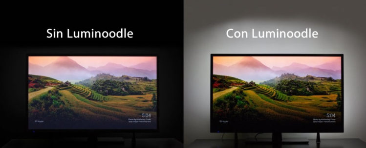 Luminoodle - foto comparativa