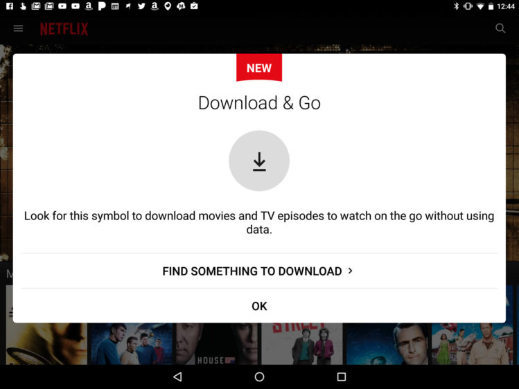 Luego de actualizar el app de Netflix verás este mensaje indicando que ya tienes disponible la nueva función de descargas (imagen: Tecnético)