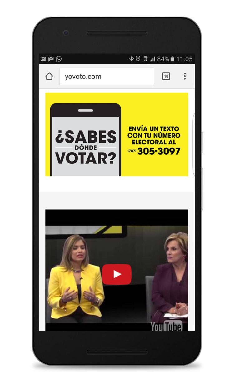 Sitio web YoVoto.com de la Comisión Estatal de Elecciones de Puerto Rico