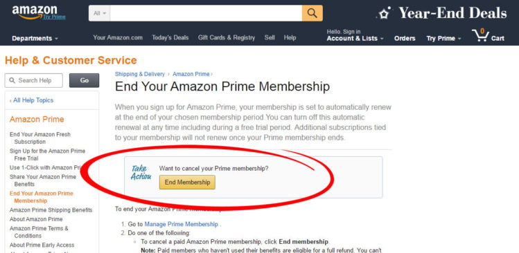 Cancelar amazon prime prueba