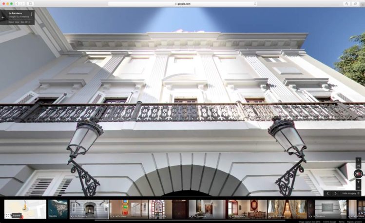 Así­ luce la entrada a La Fortaleza en el Viejo San Juan por medio de "Street View" de Google (screenshot por Tecnético)