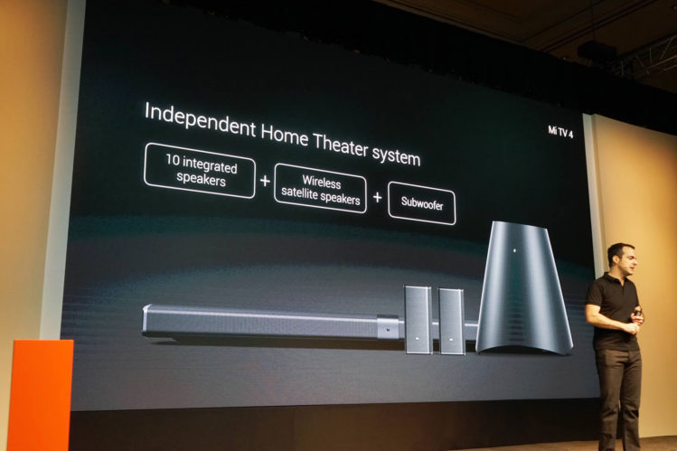 El Mi TV 4 es un sistema completo que incluye un sistema de sonido "home theater" (sonido envolvente) que consta de 14 altavoces, incluyendo un "subwoofer" (foto: Tecnético)