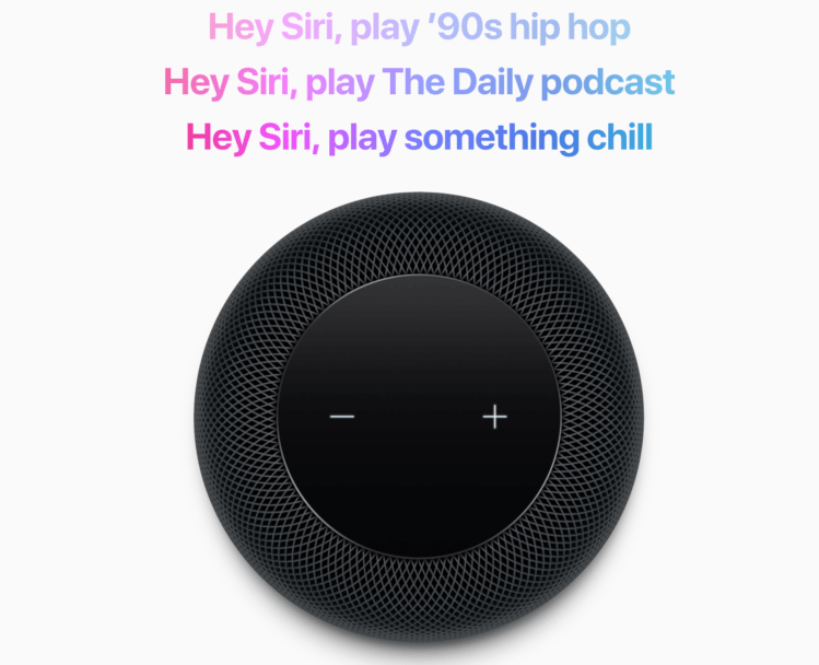 Diferentes comandos que puedes utilizar con Siri en el HomePod. Foto: Apple