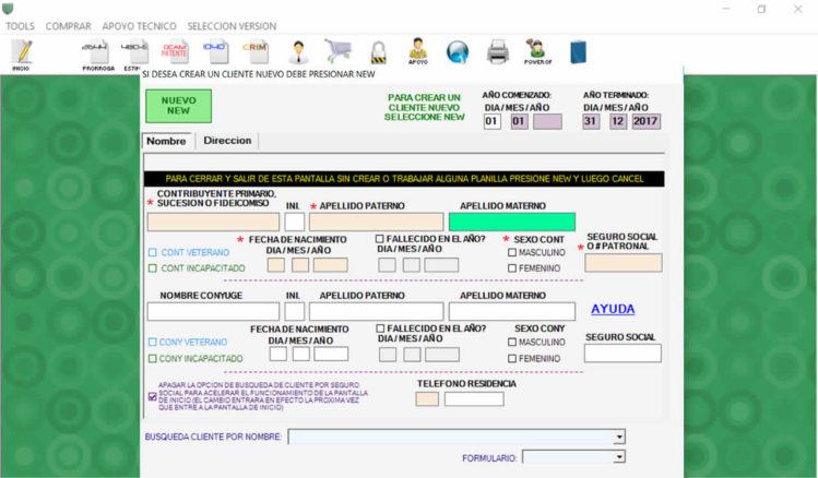 El tiempo parece no haber pasado por las oficinas de Coquinteractive. Esto a juzgar por la forma como opera Tributa.org, resultando en un programa un tanto intimidante y sin que busque ser más accesible a personas que no sean profesionales de la contabilidad puedan llenar su planilla. (captura de pantalla: Tecnético)