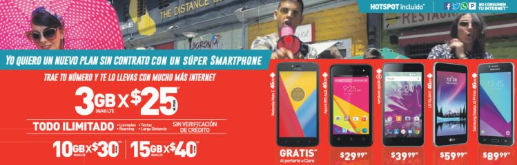 Gráfica con los nuevos planes y teléfonos en oferta de Claro Puerto Rico (suministrada)