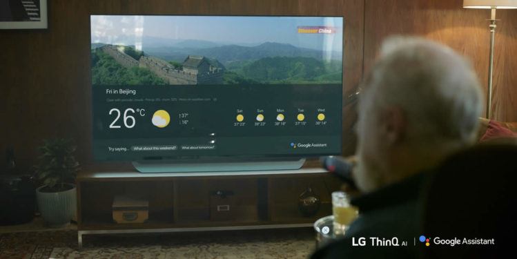 Así­ luce la pantalla de uno de los modelos LG con Google Assistant integrado (foto: LG)