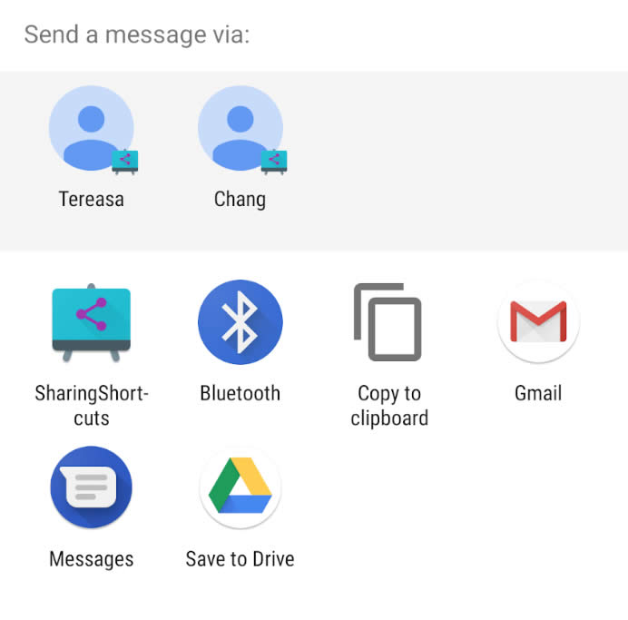 En Android Q, el compartir o "share" será más rápido gracias a mejoras en el sistema operativo (fuente: Google)