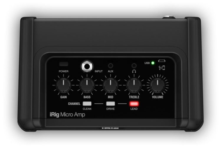 Los controles del iRig Micro Amp están bien accesibles (fuente: IK Multimedia)