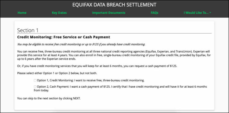 ¿Cash ($125) o que te revisen el crédito por 4 años mí­nimo? Aquí­ debes elegir lo que deseas como compensación principal (fuente: Equifax)